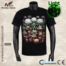 Y-100208 Demon Skull In T-shirt Luminous Glow The Dark S M L XL